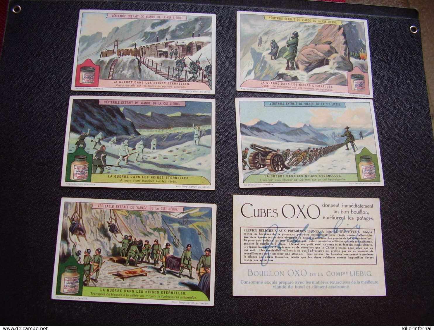 Original Old Cards Chromos Liebig S 1179 La Guerre Dans Les Neiges Eternelles Complet - Liebig