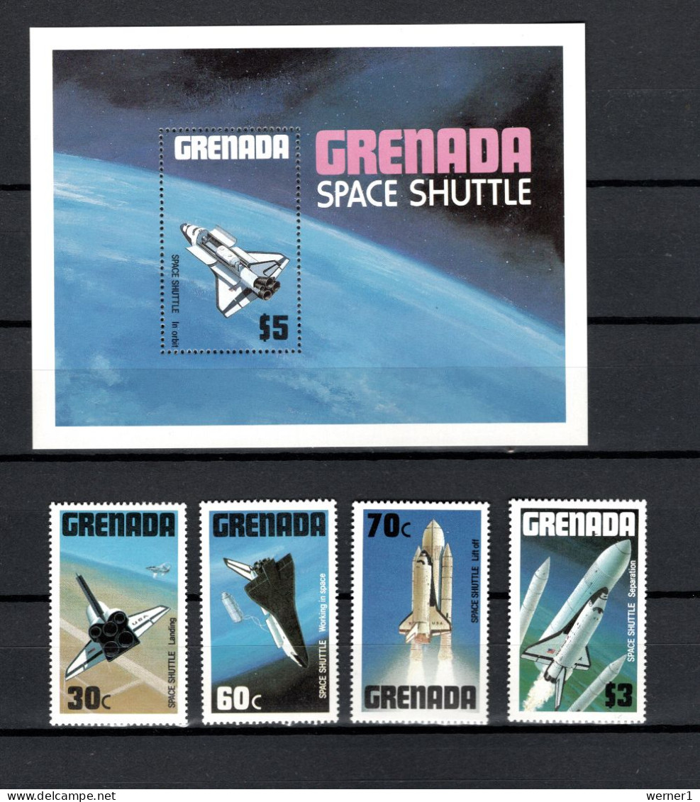 Grenada 1981 Space Set Of 4 + S/s MNH - North  America