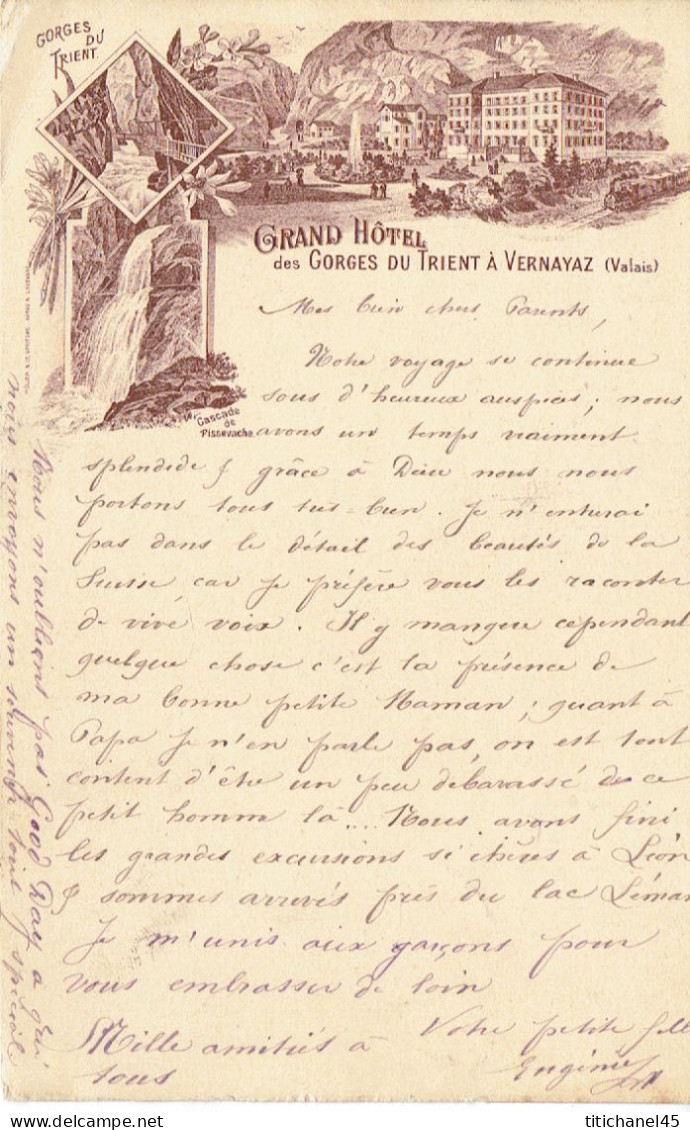 VERNAYAZ - GRAND HOTEL Des GORGES DU TRIENT - 1895 - Trient