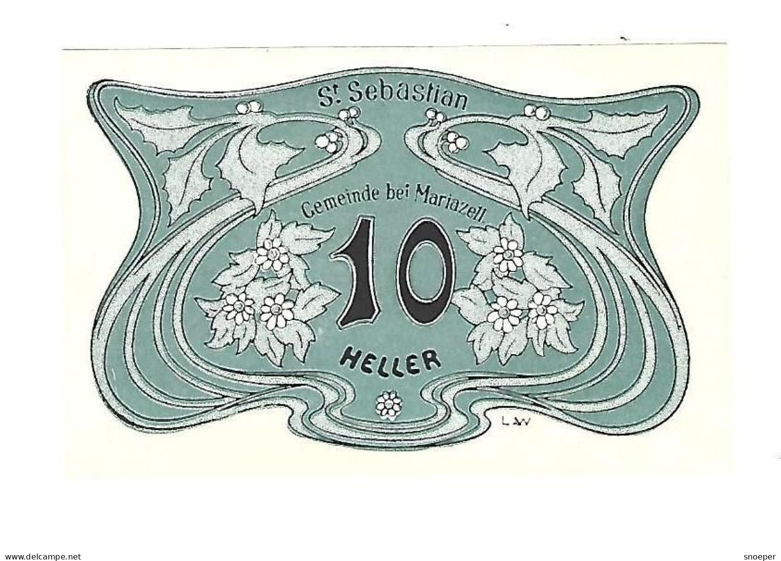 **notgeld   Austria  St Sebastian 10 Heller  936e  Cat Val 5 Euro - Oostenrijk