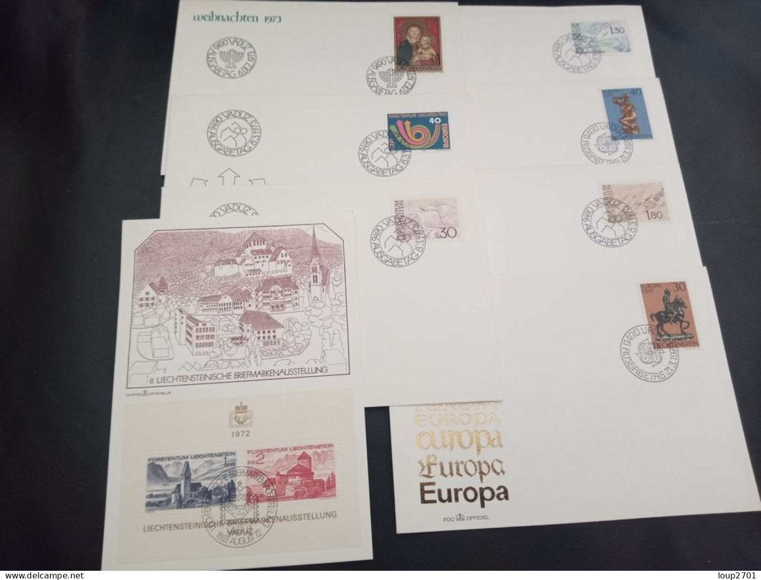 DM923 BEAU LOT 220 FDC LIECHTENSTEIN A TRIER COTE++ DEPART 10€