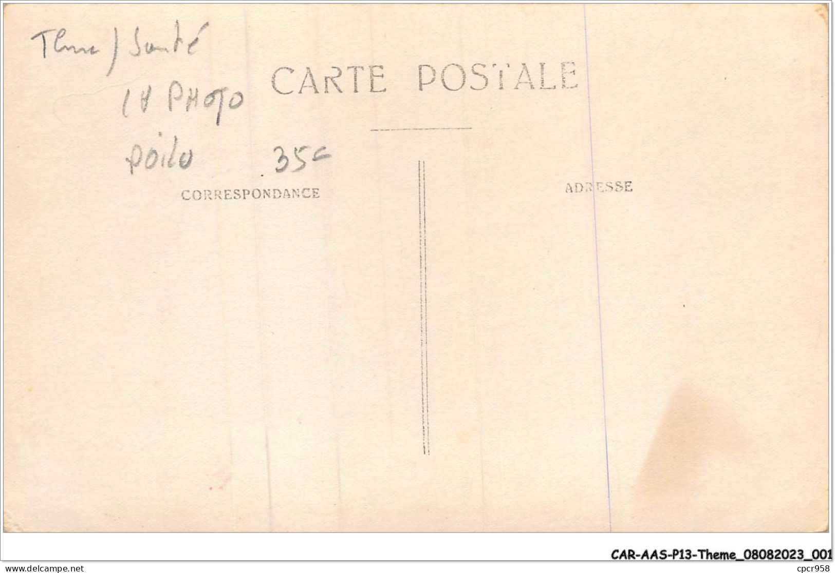 CAR-AASP13-0855 - SANTE - CARTE PHOTO - POILU.operation Chirurgie Medecine - Salud