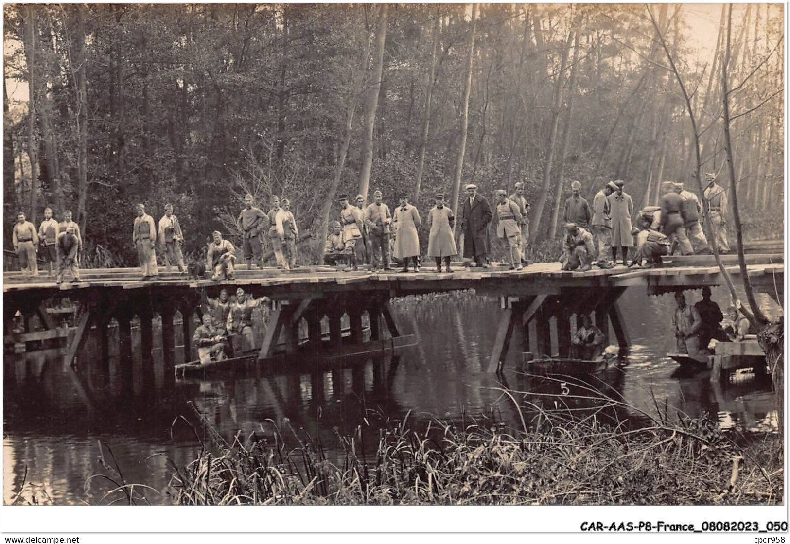 CAR-AASP8-0564 - FRANCE - CARTE PHOTO - PONT DE PINTERVILLE AU CENTRE - Pinterville