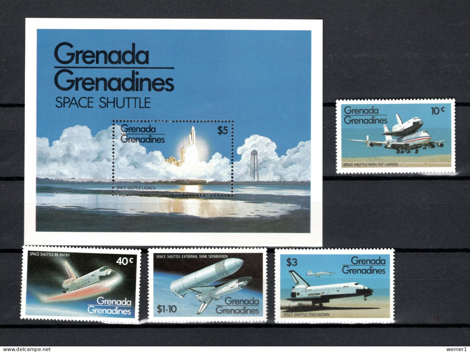 Grenada - Grenadines 1981 Space Shuttle Set Of 4 + S/s MNH - Amérique Du Nord