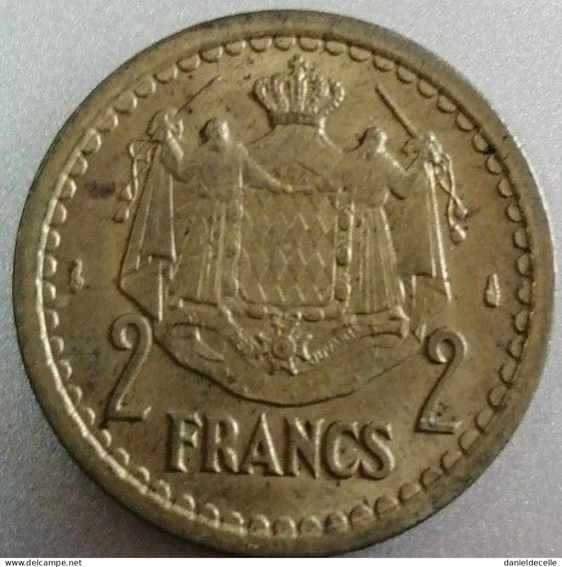2 Francs 1943 Monaco Cupro-aluminium (TB+) - 1922-1949 Luigi II