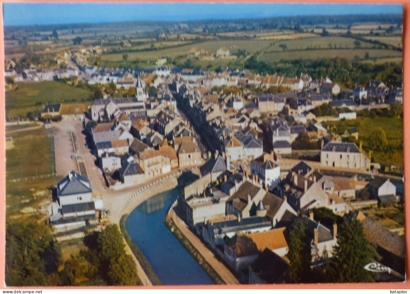 CARTE CHATILLON EN BAZOIS - 58 - VUE GENERALE AERIENNE -2 SCANS-15 - Chatillon En Bazois