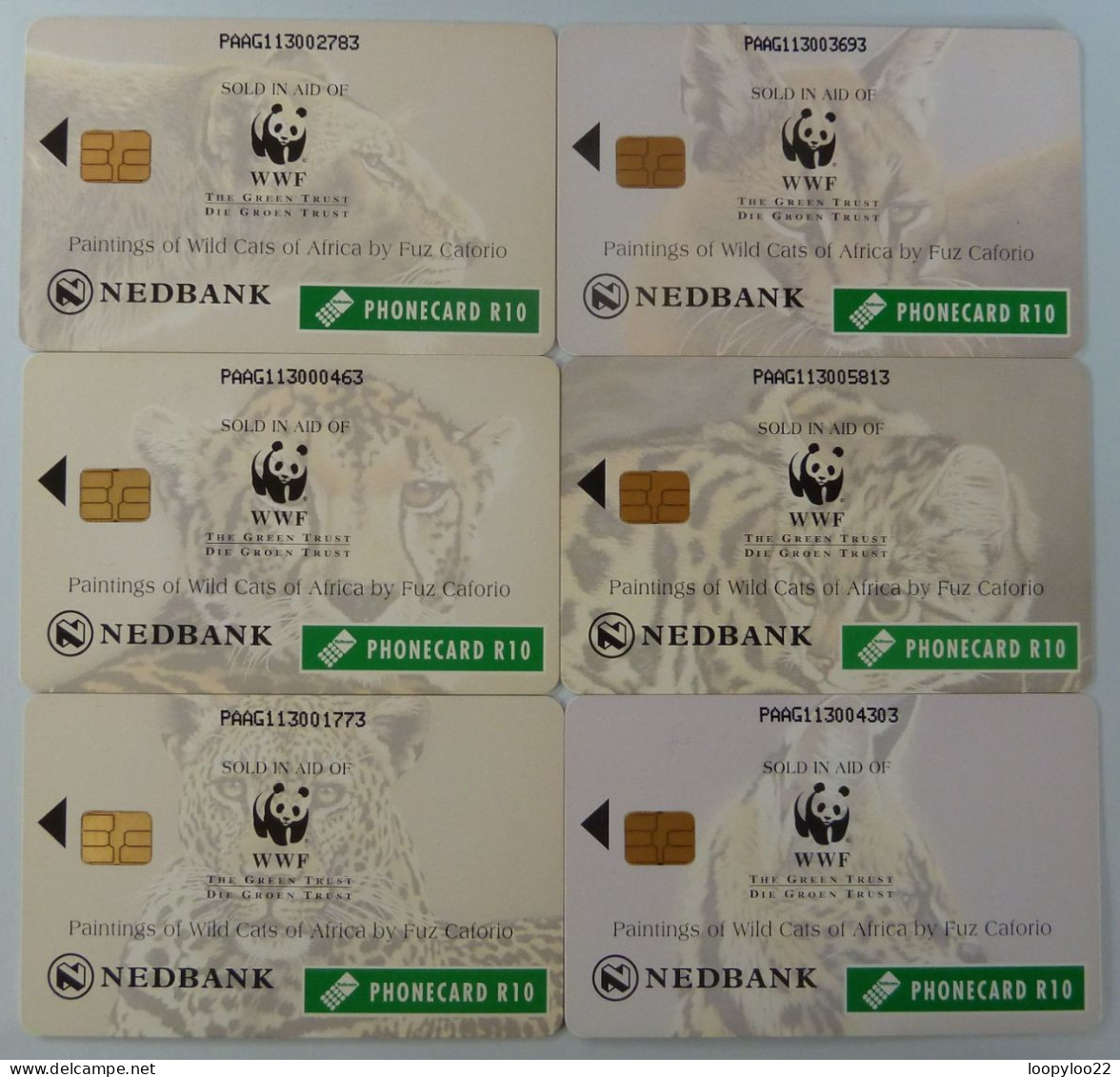 SOUTH AFRICA - Chip - Private Issues - Nedbank - BIG CAT Set Of 6 - MV-SAF-P-14... -  1000ex - Mint - South Africa
