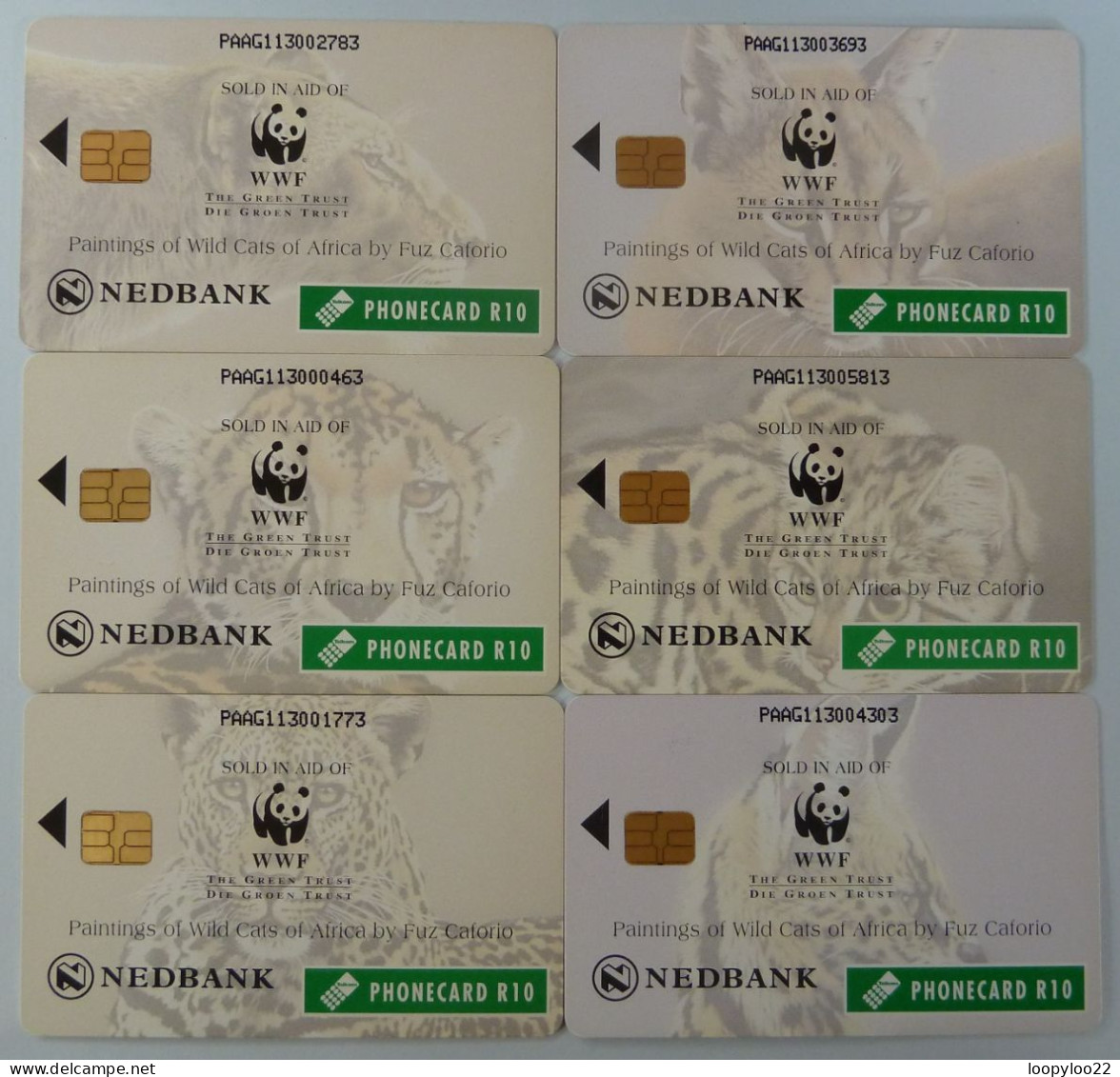 SOUTH AFRICA - Chip - Private Issues - Nedbank - BIG CAT Set Of 6 - MV-SAF-P-14... -  1000ex - Mint - Südafrika