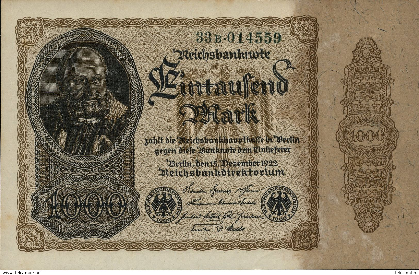 2 Billets D'Allemagne De 1922 Avec Surcharge De Un Milliard De Mark - Collezioni