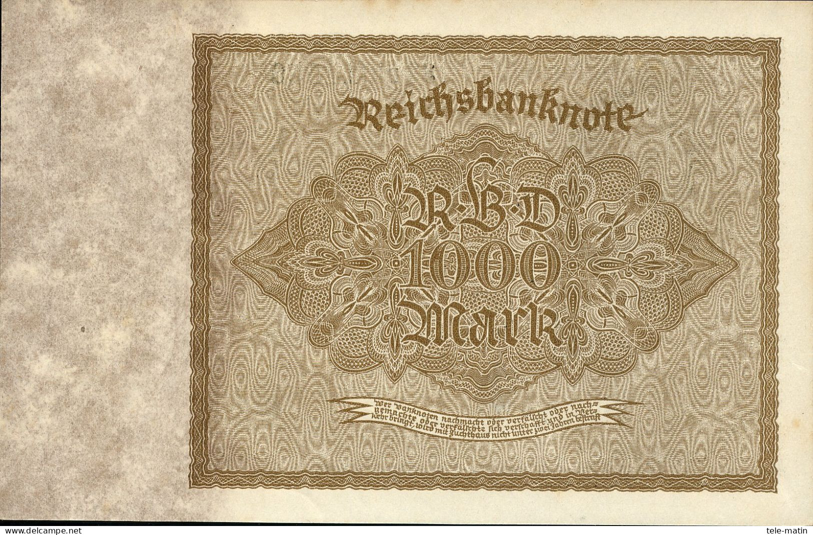 2 Billets D'Allemagne De 1922 Avec Surcharge De Un Milliard De Mark - Collezioni