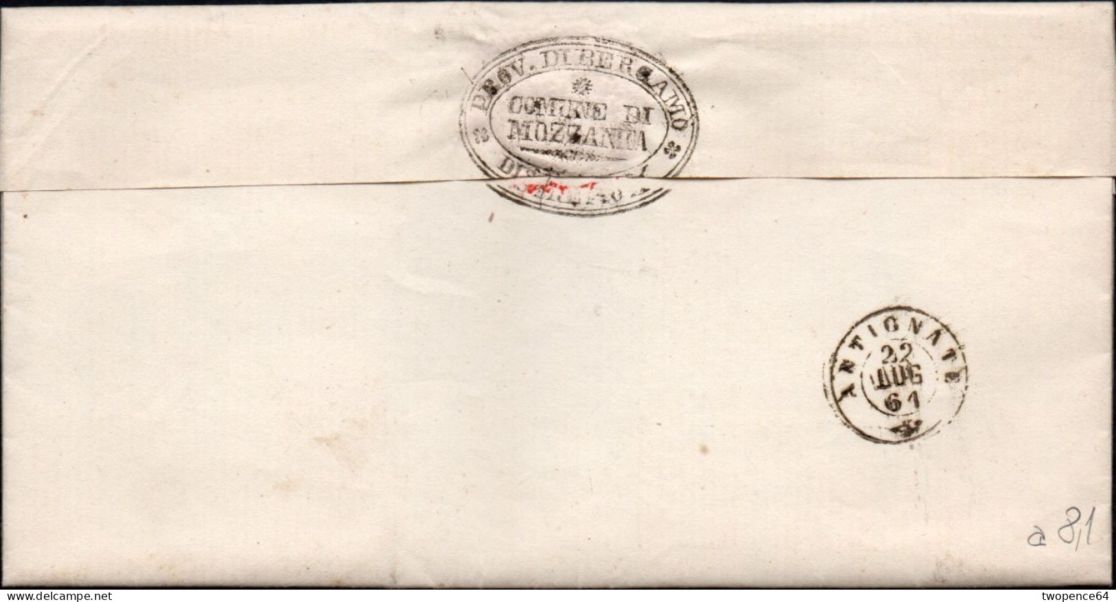 A81 - LETTERA DA CARAVAGGIO A FONTANELLA 1861 - TIMBRI SARDO-ITALIANI - 1. ...-1850 Prephilately