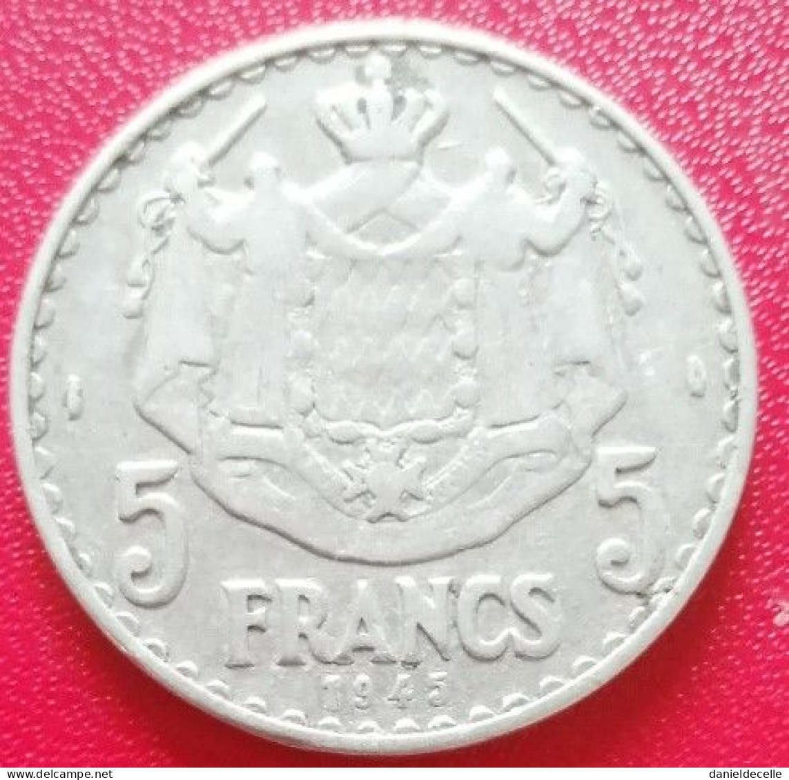 5 Francs 1943 Monaco Aluminium (TB+) - 1922-1949 Louis II.