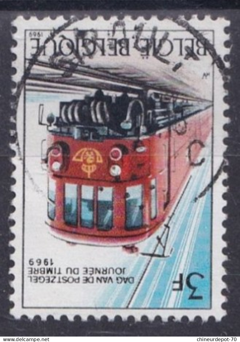 JOURNEE DU TIMBRE 1969 Train Cachet Sirault Berchem Sombreffe Gent Bruxelles Namur - Usados