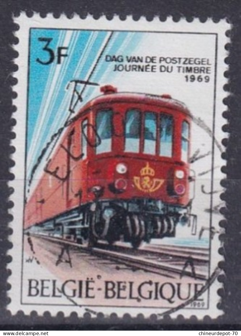 JOURNEE DU TIMBRE 1969 Train Cachet Sirault Berchem Sombreffe Gent Bruxelles Namur - Usati