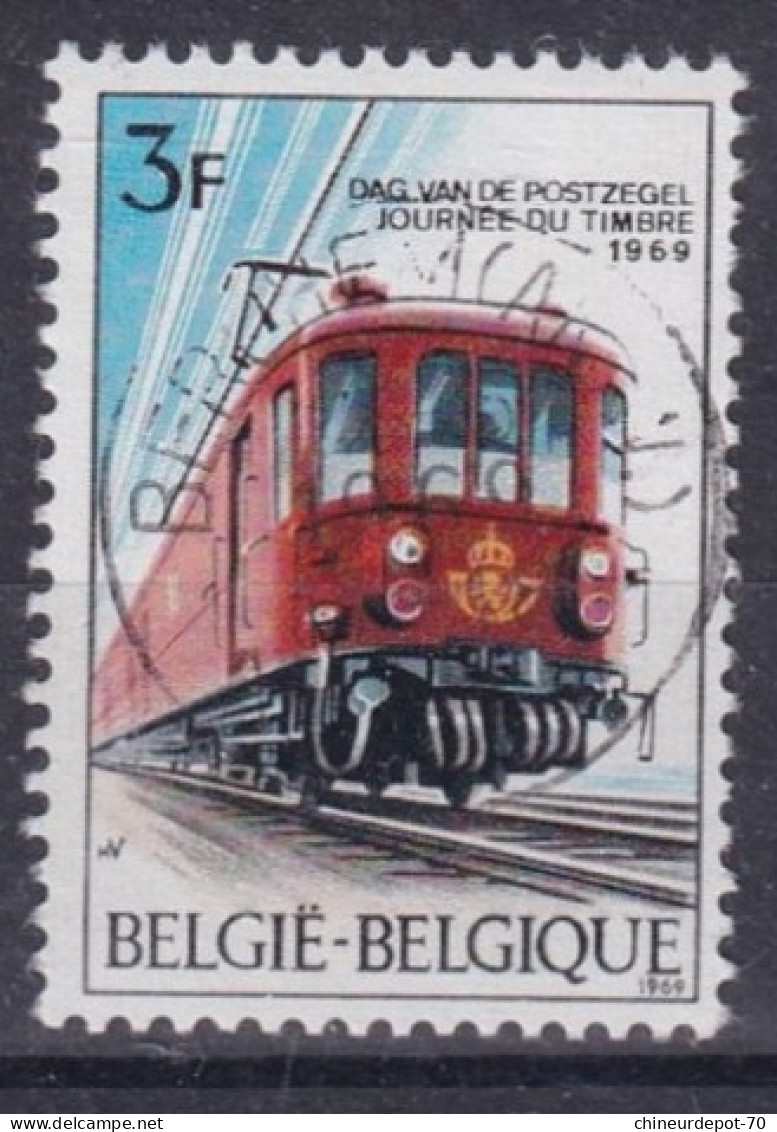 JOURNEE DU TIMBRE 1969 Train Cachet Sirault Berchem Sombreffe Gent Bruxelles Namur - Usados