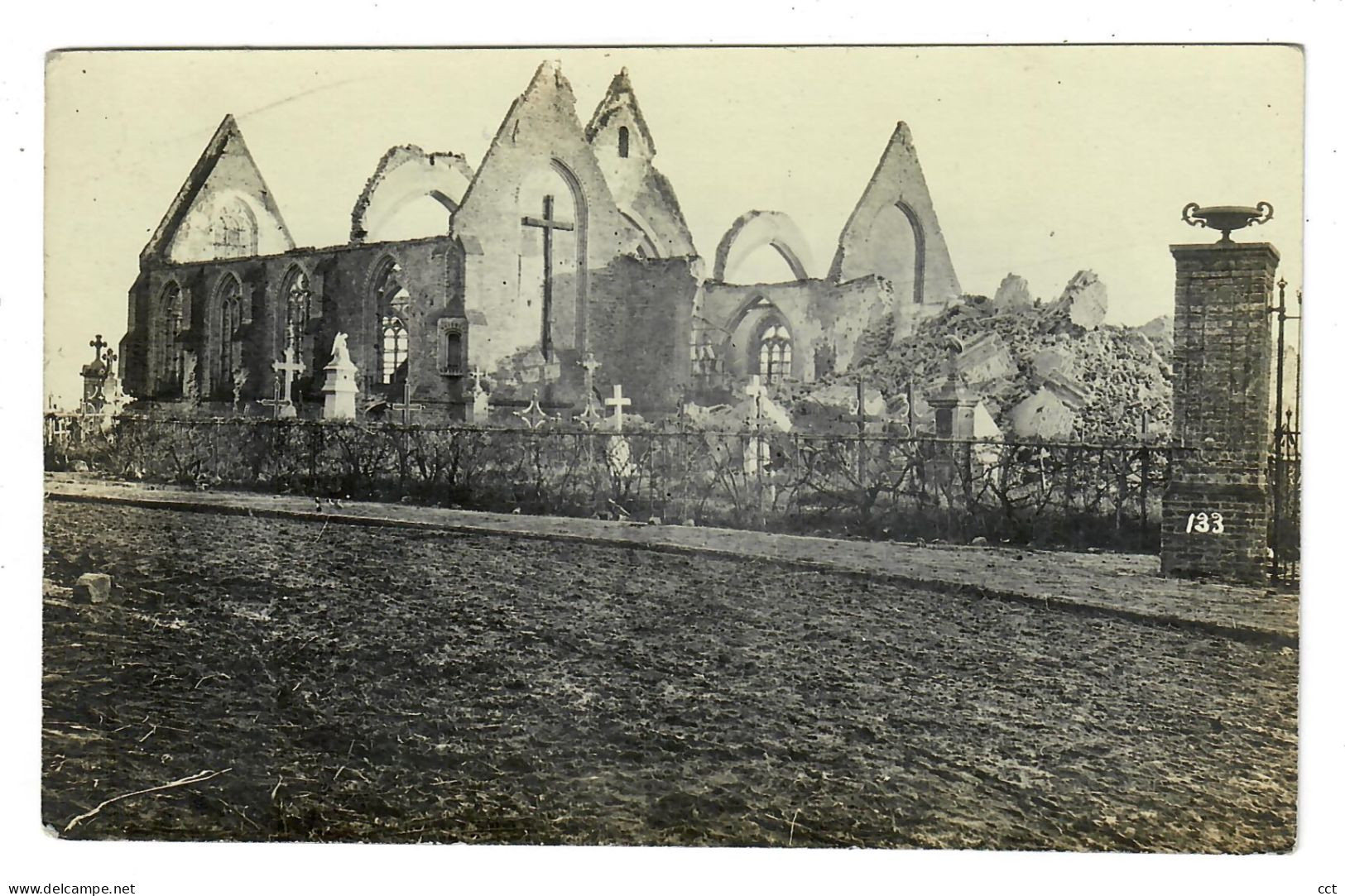 Ramscapelle  Ramskapelle   Nieuwpoort   FOTOKAART Van De Kerk Tijdens De Eerste Wereldoorlog - Nieuwpoort