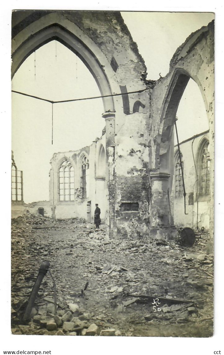Ramscapelle  Ramskapelle   Nieuwpoort   FOTOKAART Van De Kerk Tijdens De Eerste Wereldoorlog - Nieuwpoort