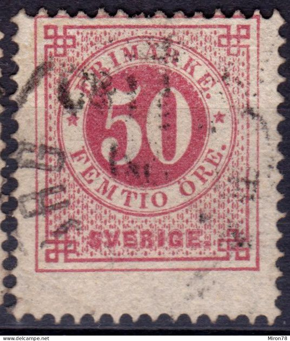 Stamp Sweden 1872-91 50o Used Lot46 - Usati