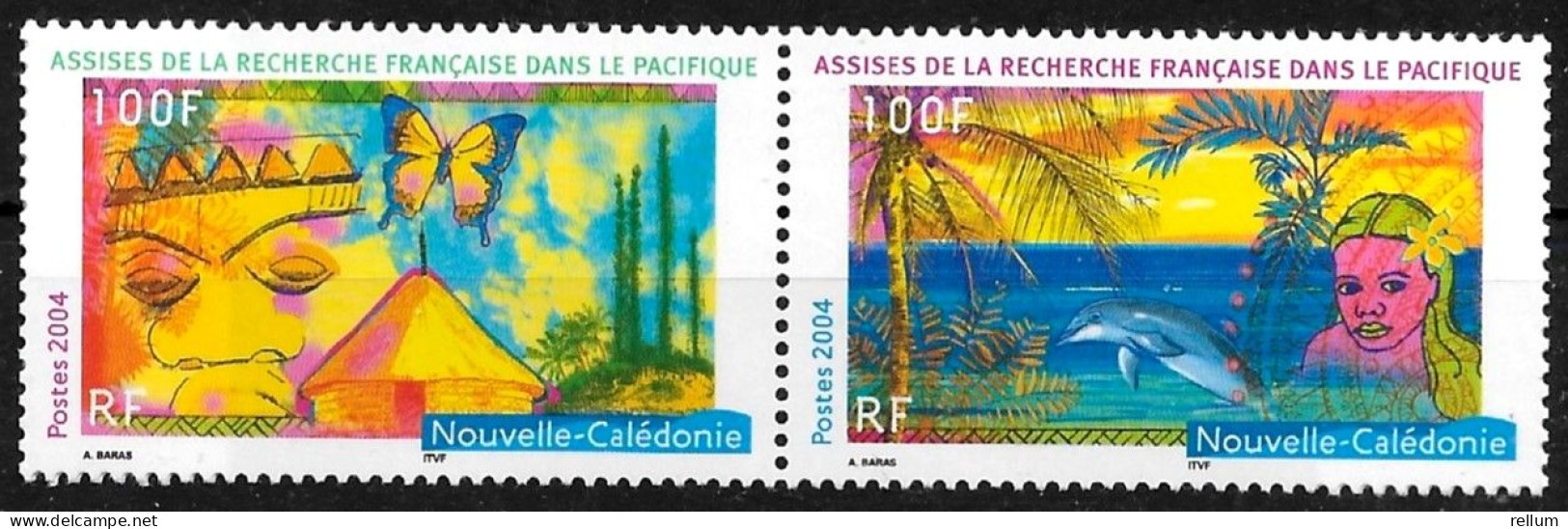 Nouvelle Calédonie 2004 - Yvert Et Tellier Nr. 932/933 Se Tenant - Michel Nr. 1347/1348 Zusammenhängend ** - Unused Stamps