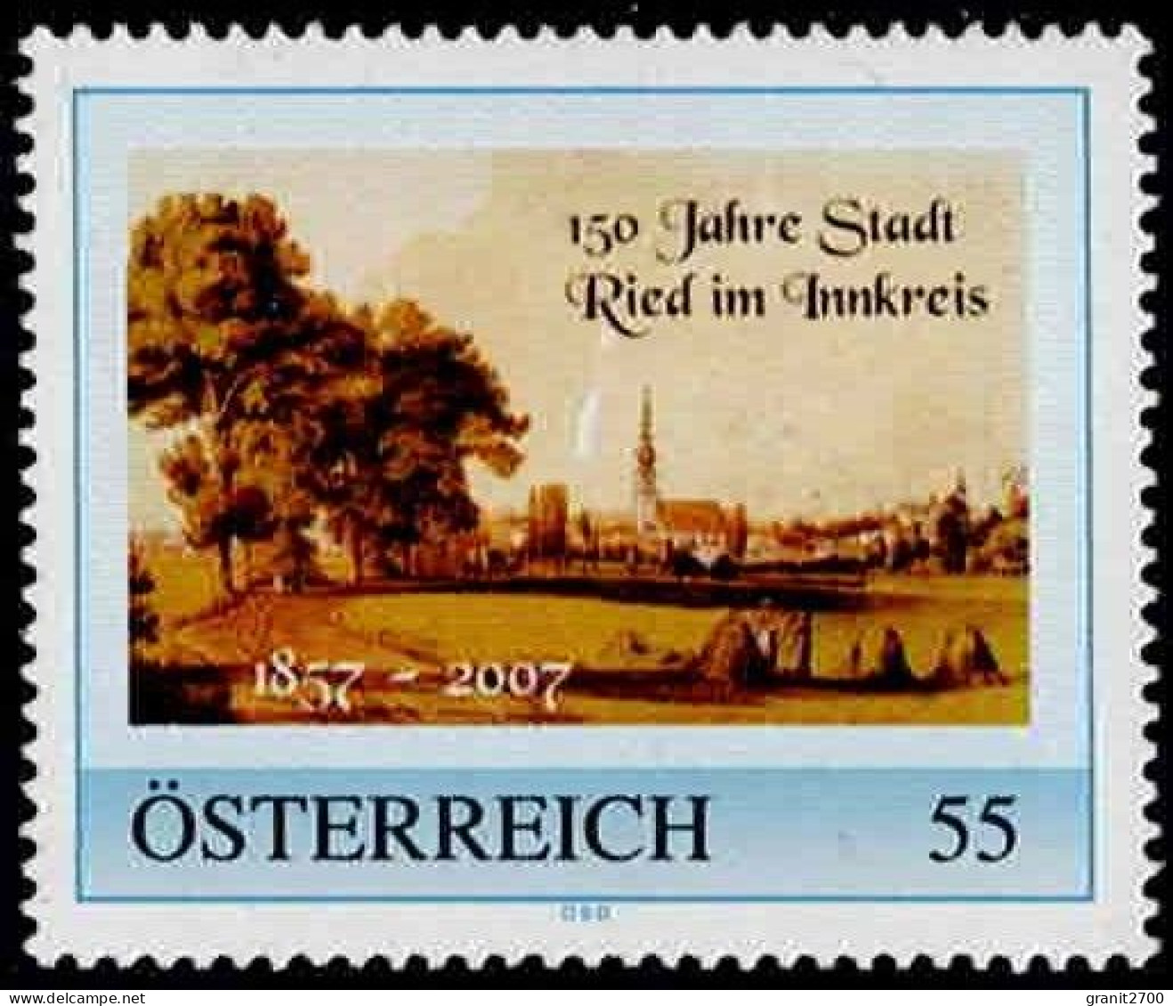PM 150 Jahre Stadt Ried Im Innkreis  Ex Bogen Nr. 8017980  Postfrisch - Personalisierte Briefmarken