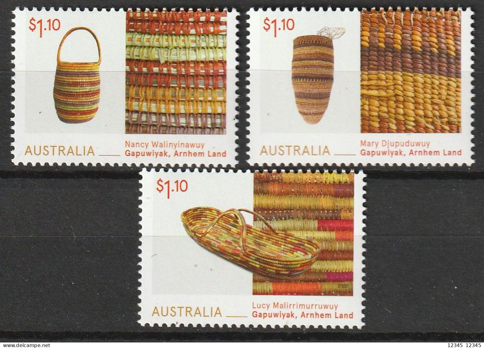 Australië 2022, Postfris MNH, Aboriginal Plant Fiber Crafts. - Neufs