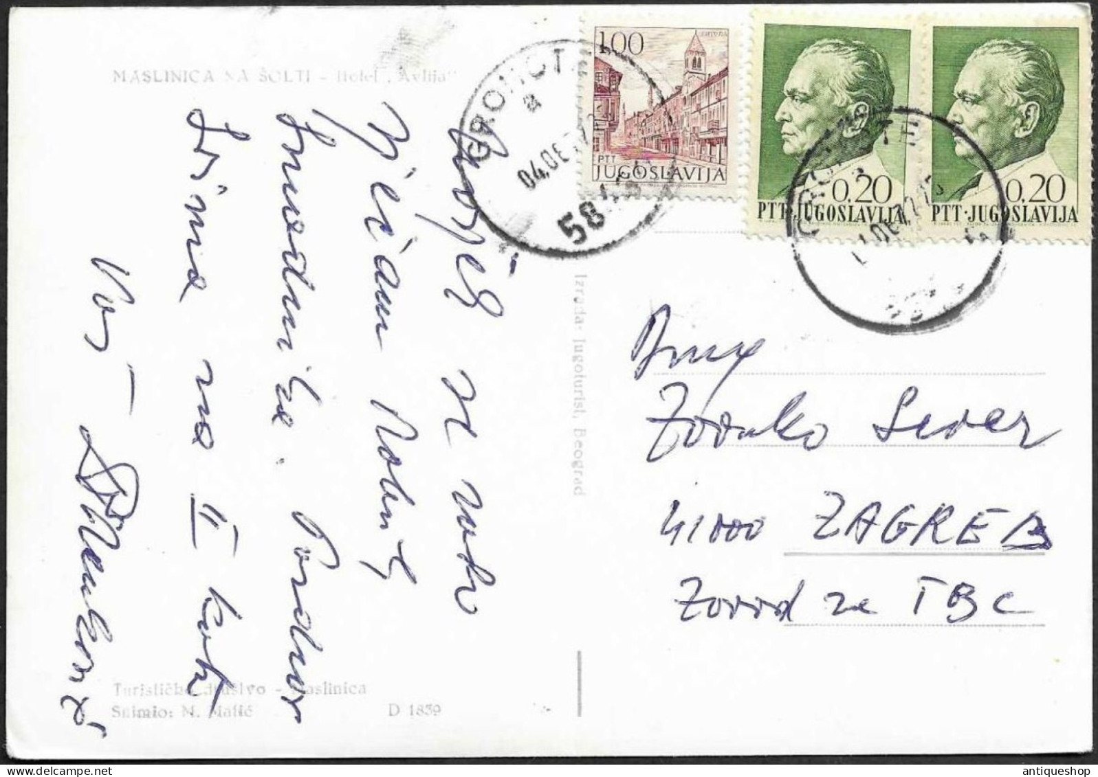 Croatia-----Maslinica Na Solti-----old Postcard - Kroatien