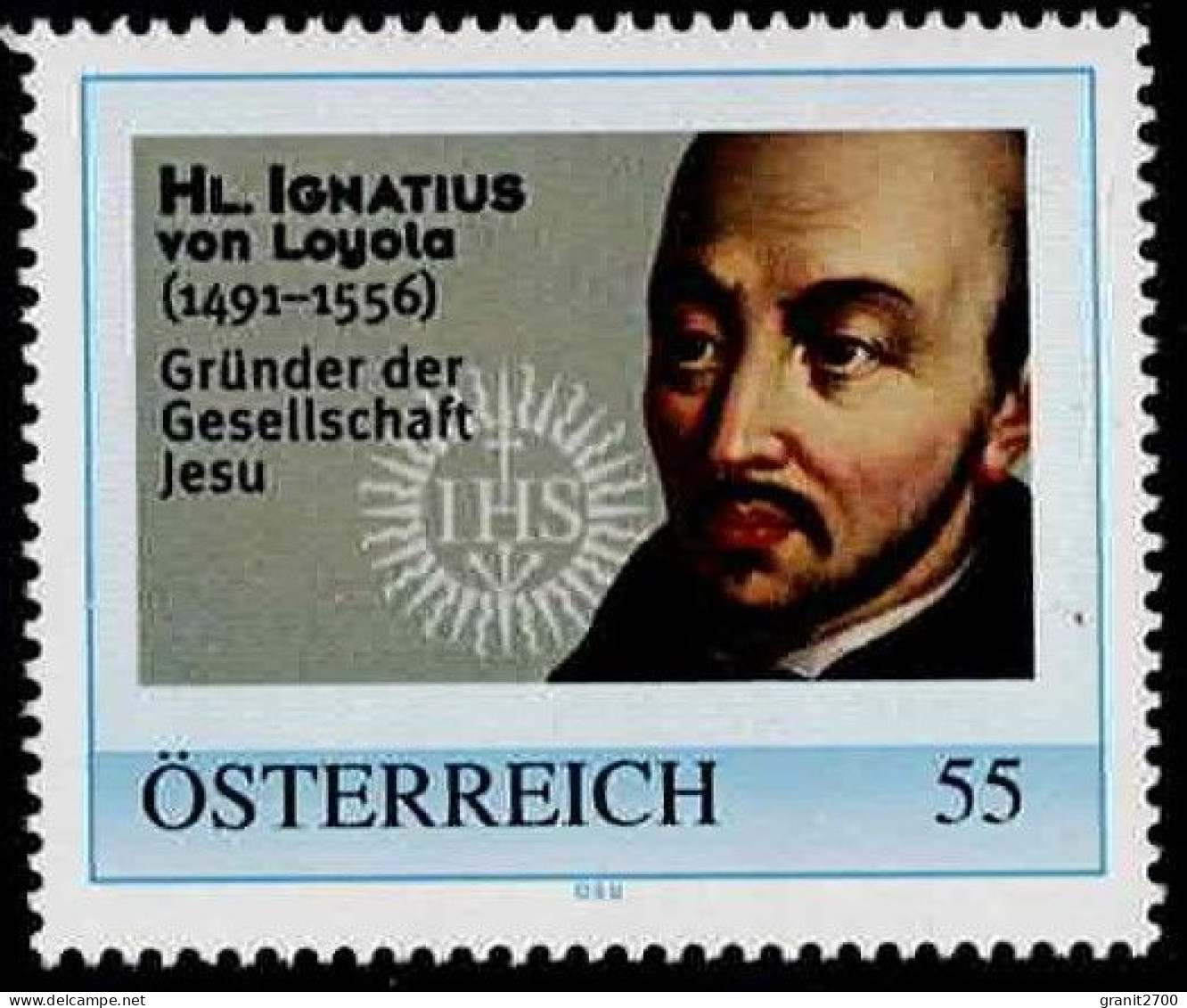 PM Hl. Ignatius Von Loyola Ex Bogen Nr. 8009820  Postfrisch - Personnalized Stamps