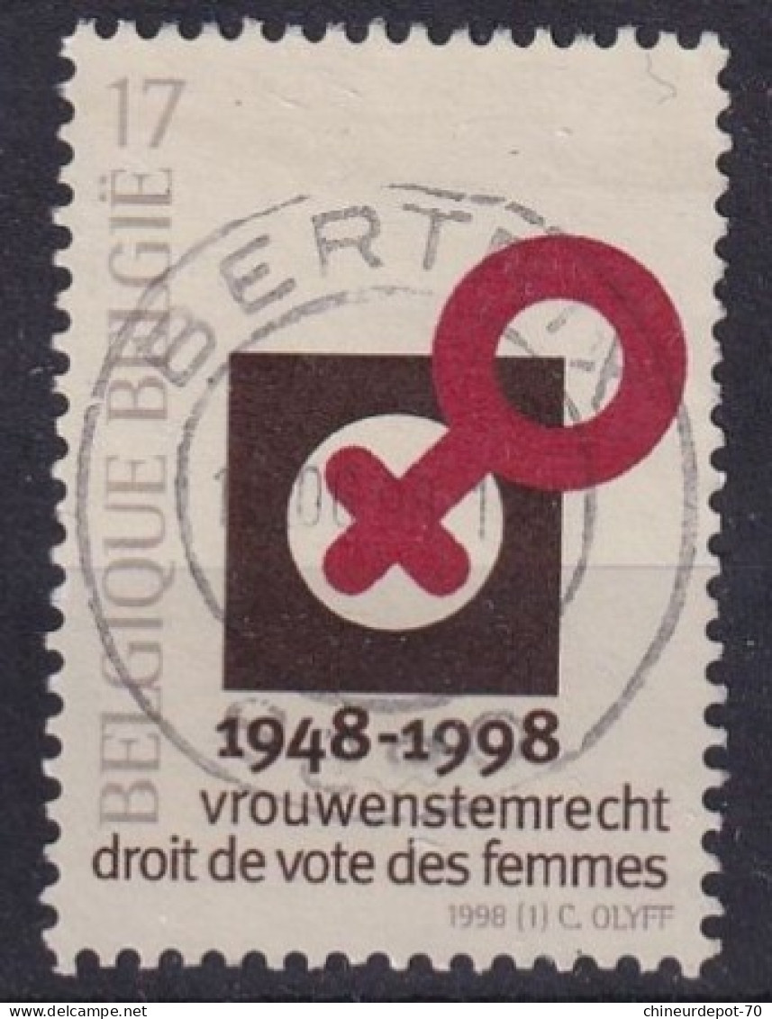 DROIT DE VOTE DES FEMMES Aubange Charleroi Bertrix Bouillon La Roche En Ardenne  Châtelet Brussel Bruxelles - Used Stamps