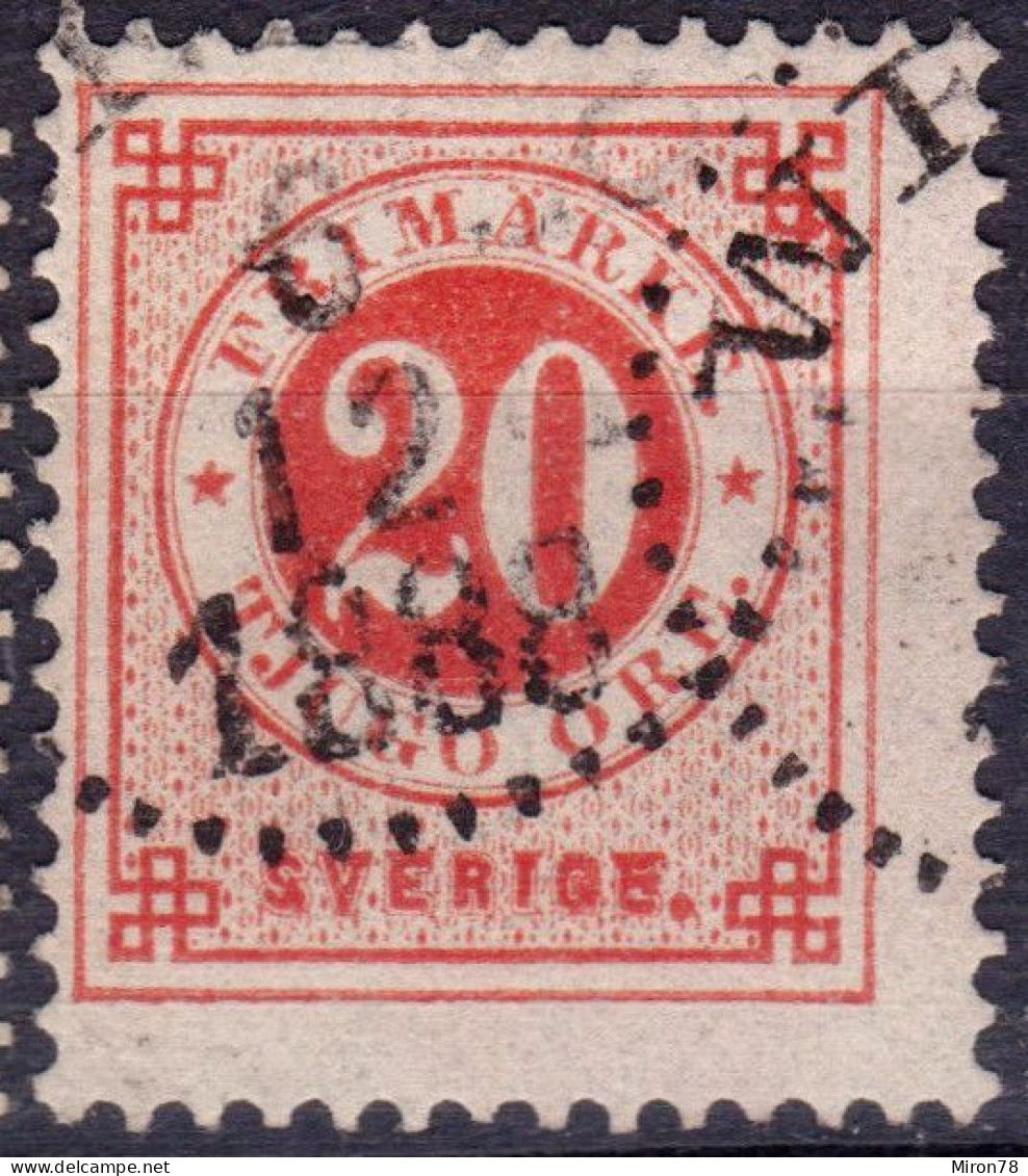 Stamp Sweden 1872-91 20o Used Lot7 - Usati