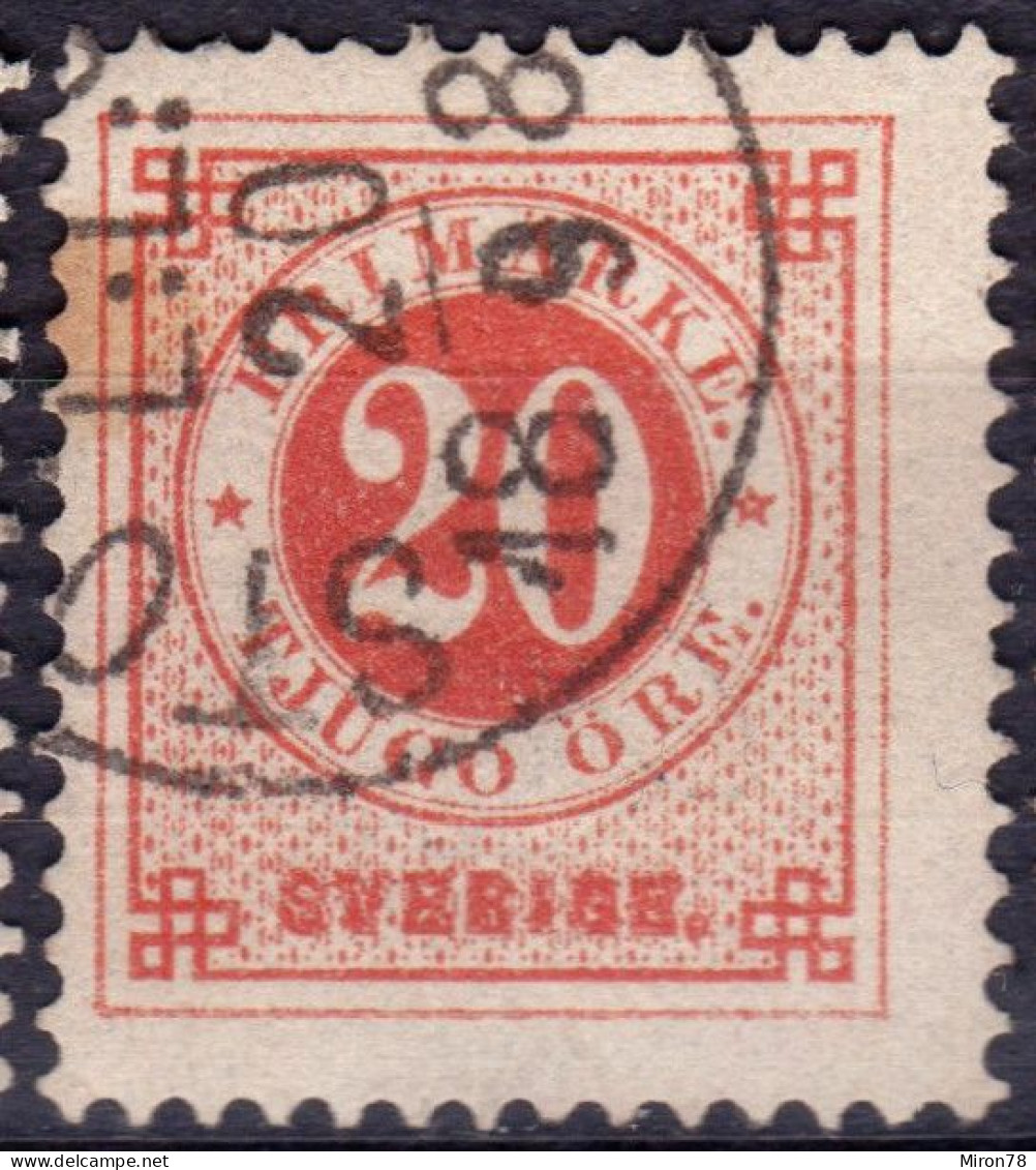 Stamp Sweden 1872-91 20o Used Lot12 - Usati