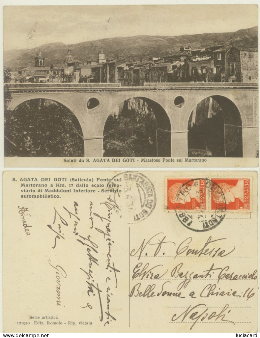 S.AGATA DEI GOTI -BENEVENTO -MAESTOSO PONTE SUL MARTORANO - Benevento