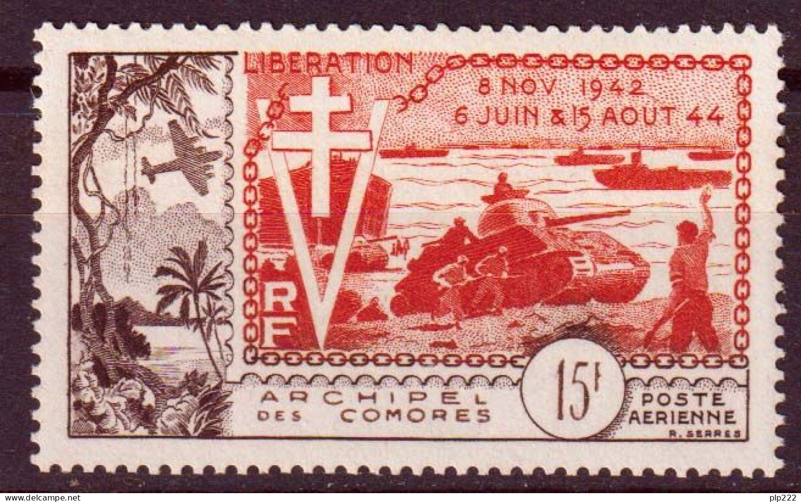 Isole Comores 1954 Y.T.A4 **/MNH VF - Airmail