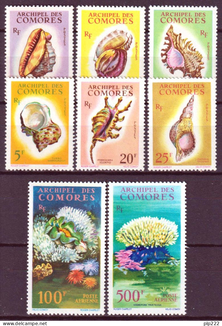 Isole Comores 1962 Y.T.19/24+A5/6 **/MNH VF - Unused Stamps