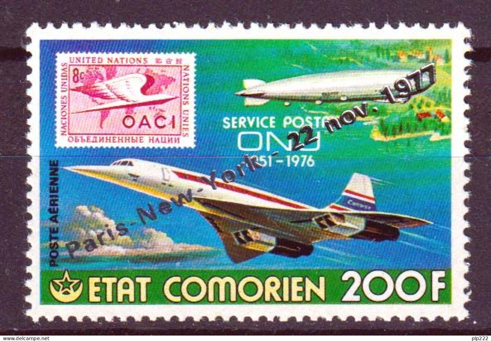 Isole Comores 1978 Y.T.A136 Silver Ovp **/MNH VF - Comores (1975-...)