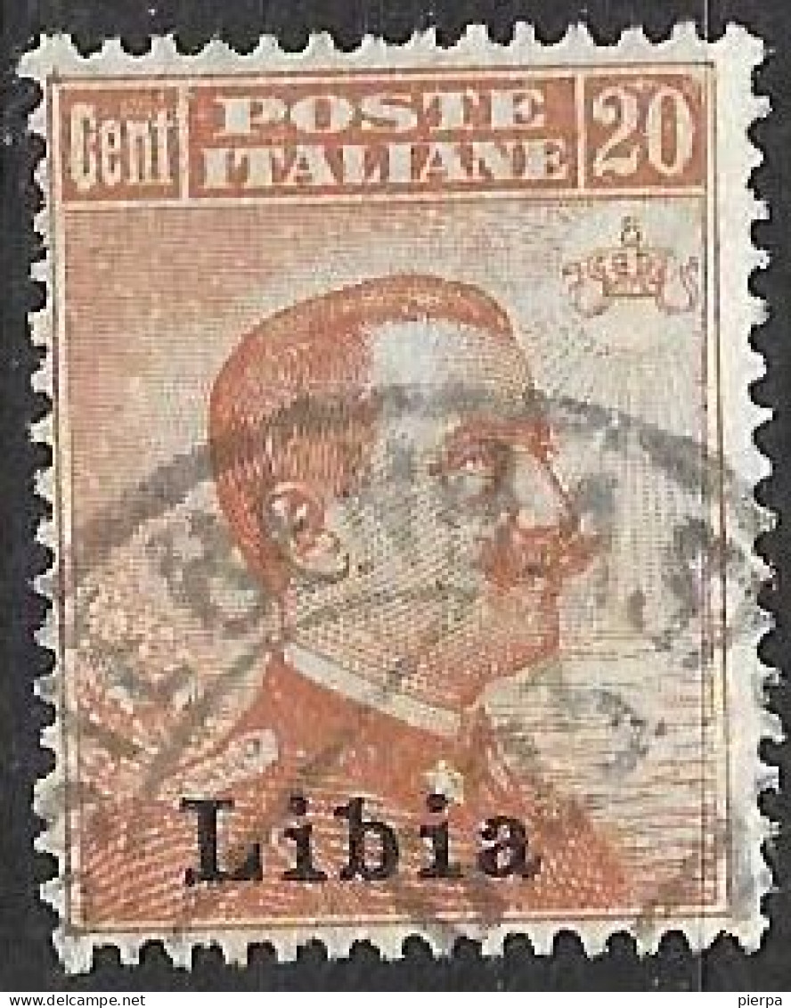 LIBIA - 1916 - MICHETTI C.20 - USATO  (YVERT 20 - MICHEL 7 - SS 20) - Libye