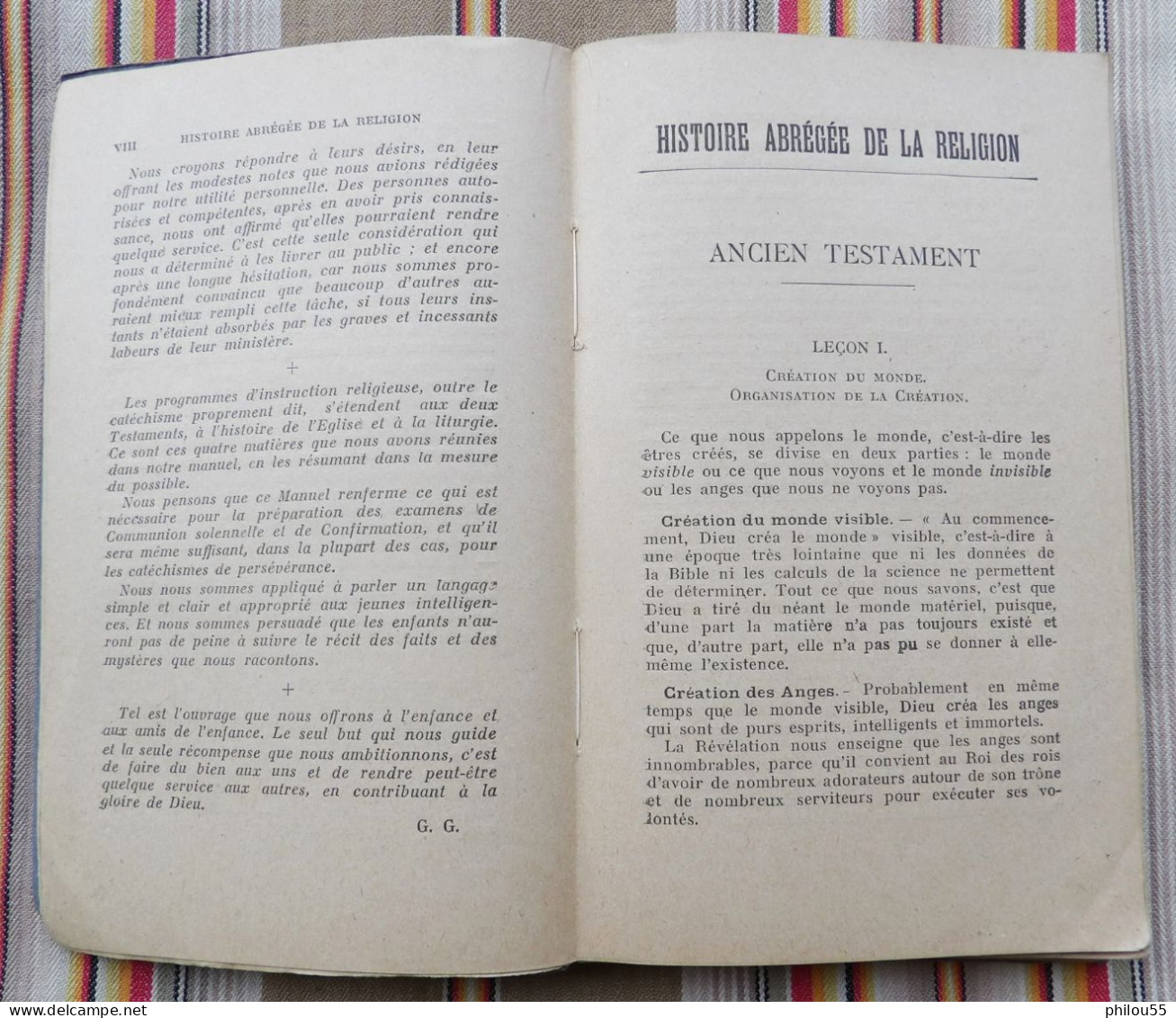 12 RODEZ Imprimerie CARRERE Histoire Abregee de la Religion Abbe GENIEYS 1922