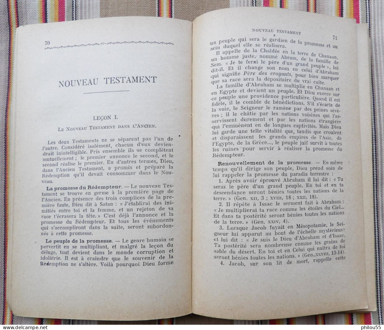 12 RODEZ Imprimerie CARRERE Histoire Abregee de la Religion Abbe GENIEYS 1922