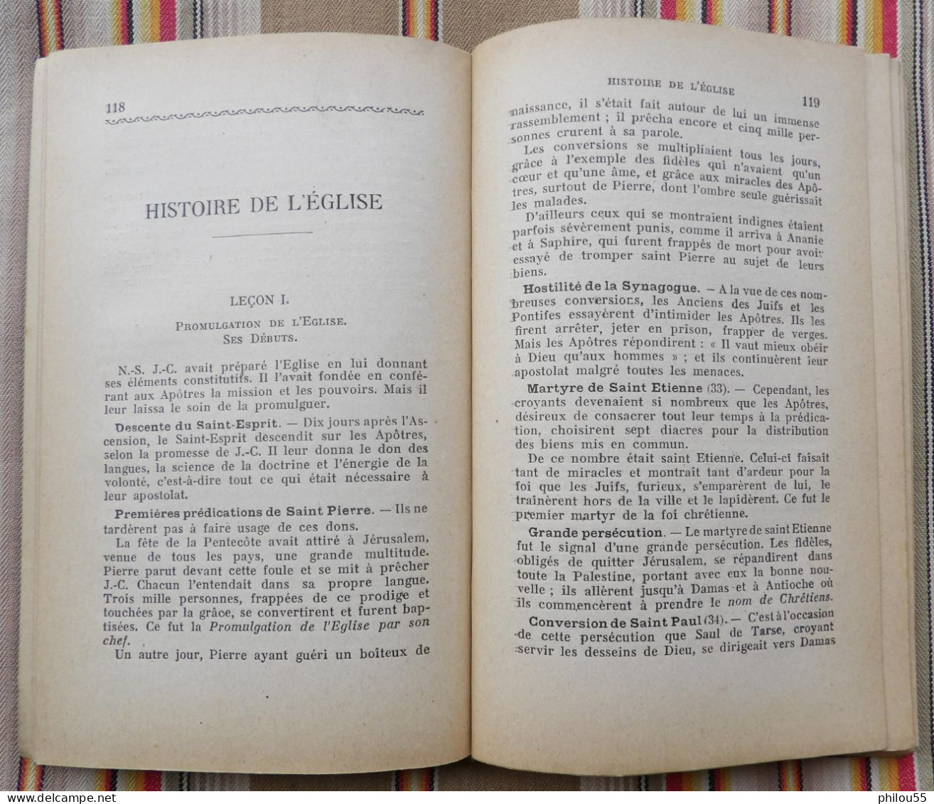 12 RODEZ Imprimerie CARRERE Histoire Abregee de la Religion Abbe GENIEYS 1922