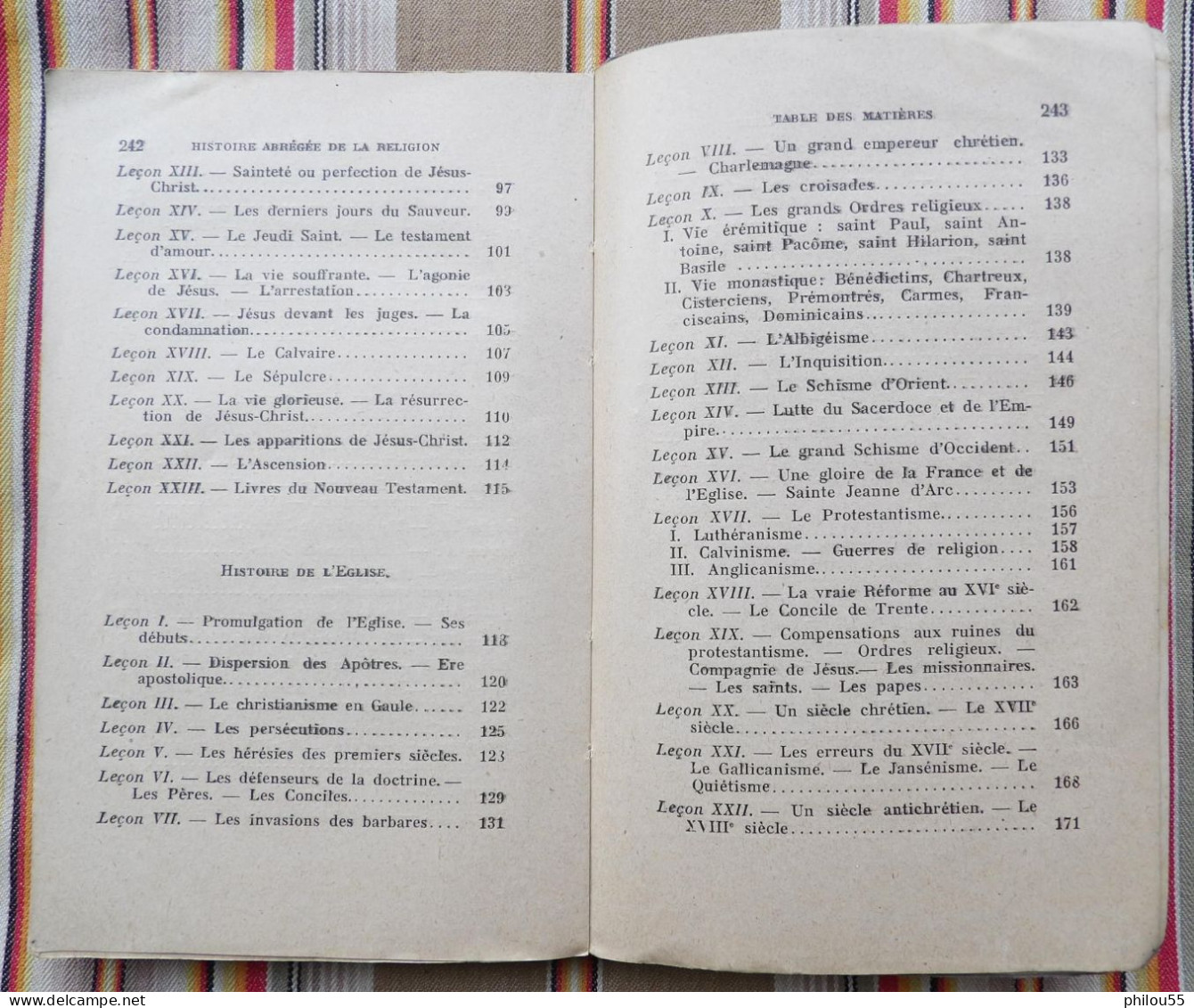 12 RODEZ Imprimerie CARRERE Histoire Abregee de la Religion Abbe GENIEYS 1922