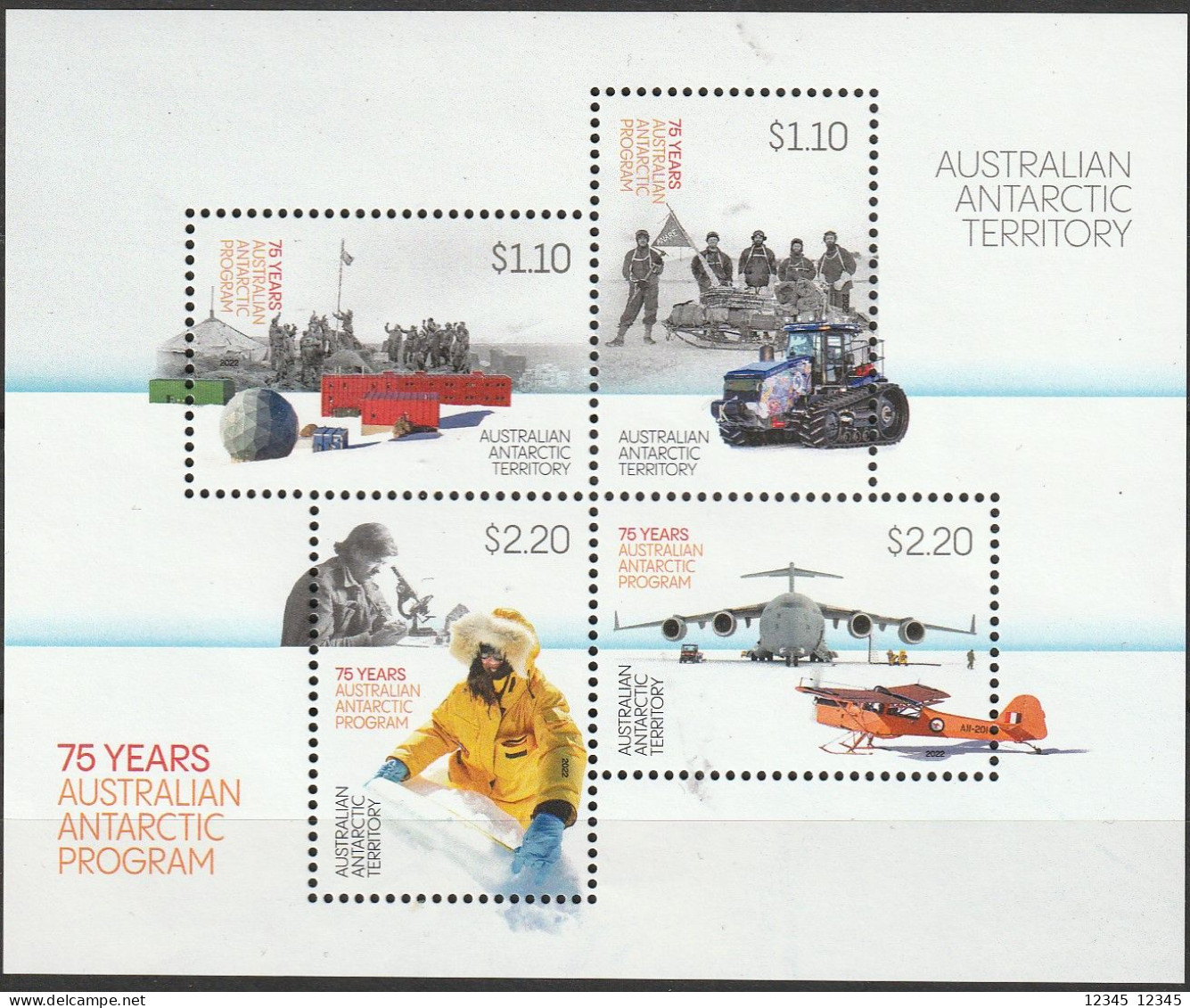 Australisch Antarctica 2022, Postfris MNH, 75 Years Australian Antarctic Program - Nuovi