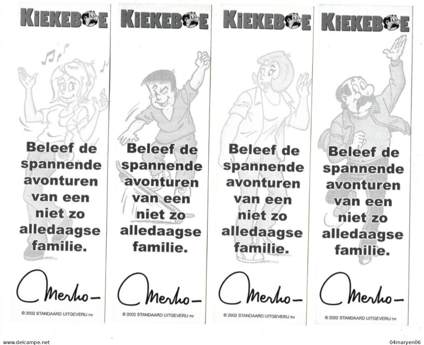 ***  4  X  BLADWIJZER  -  KIEKEBOE  -  MERHO   ***  -  Zie / Voir / See / Scan's - Bookmarks