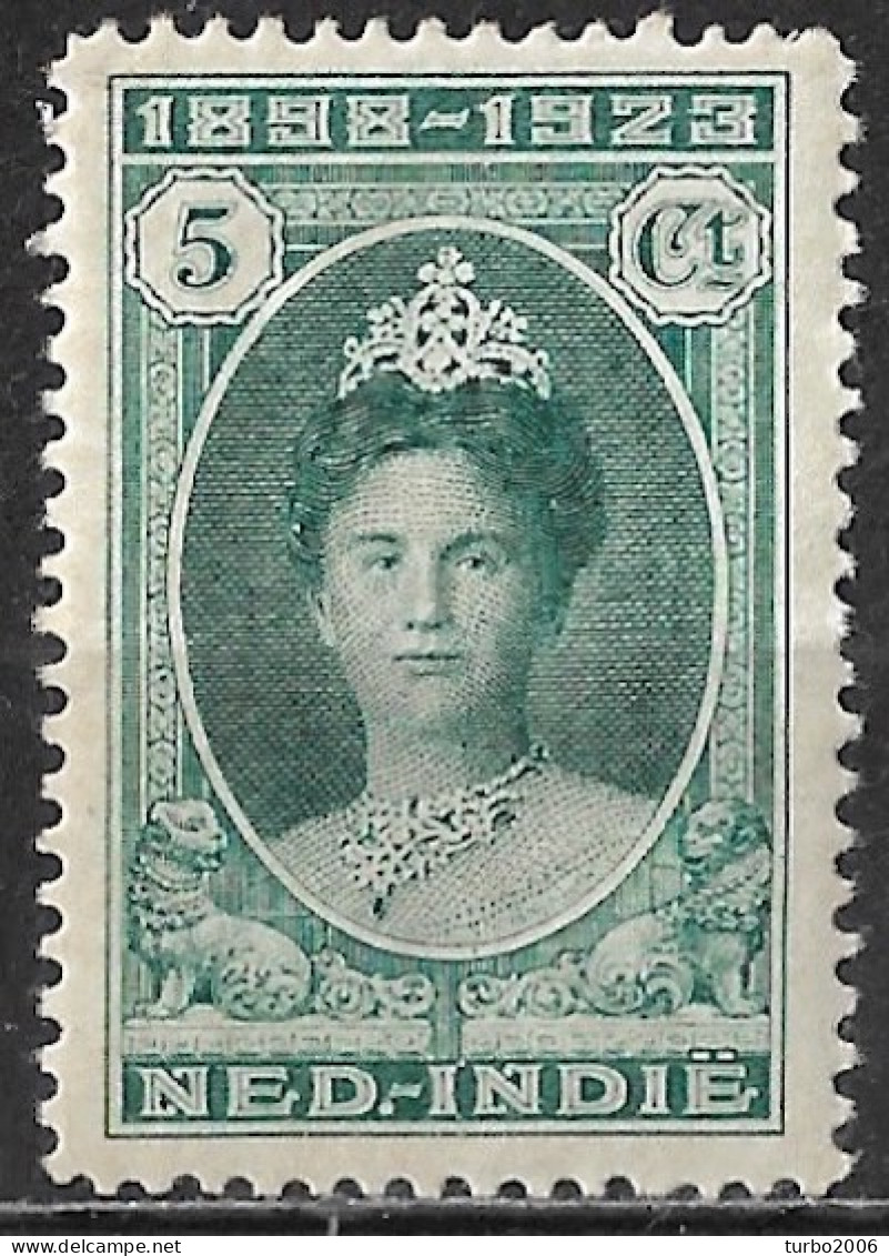 Ned. Indië: KRAS (326) Op 1923 Regeringsjubileum Kon. Wilhelmina 5 Cent Groen NVPH 160 D - Niederländisch-Indien