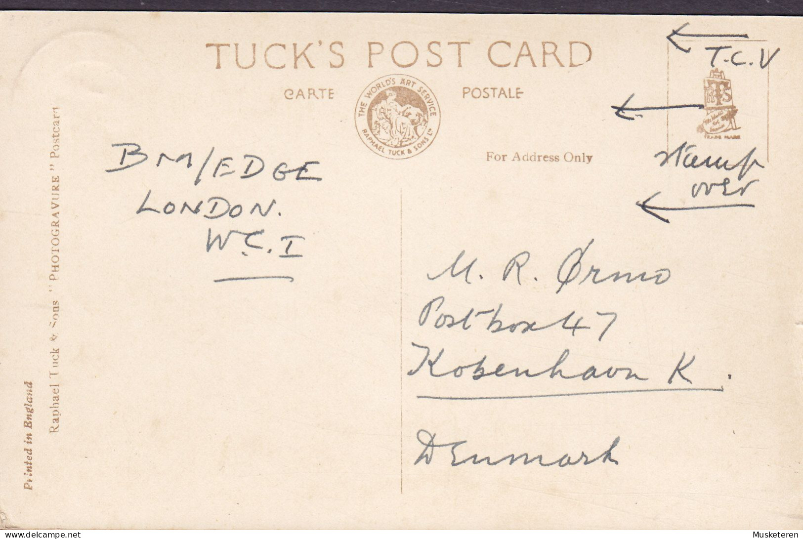 United Kingdom PPC Amesbury Parish Church Maximum Frontside Franking AMESBURY (Salisbury) 1937 To Denmark (2 Scans) - Salisbury