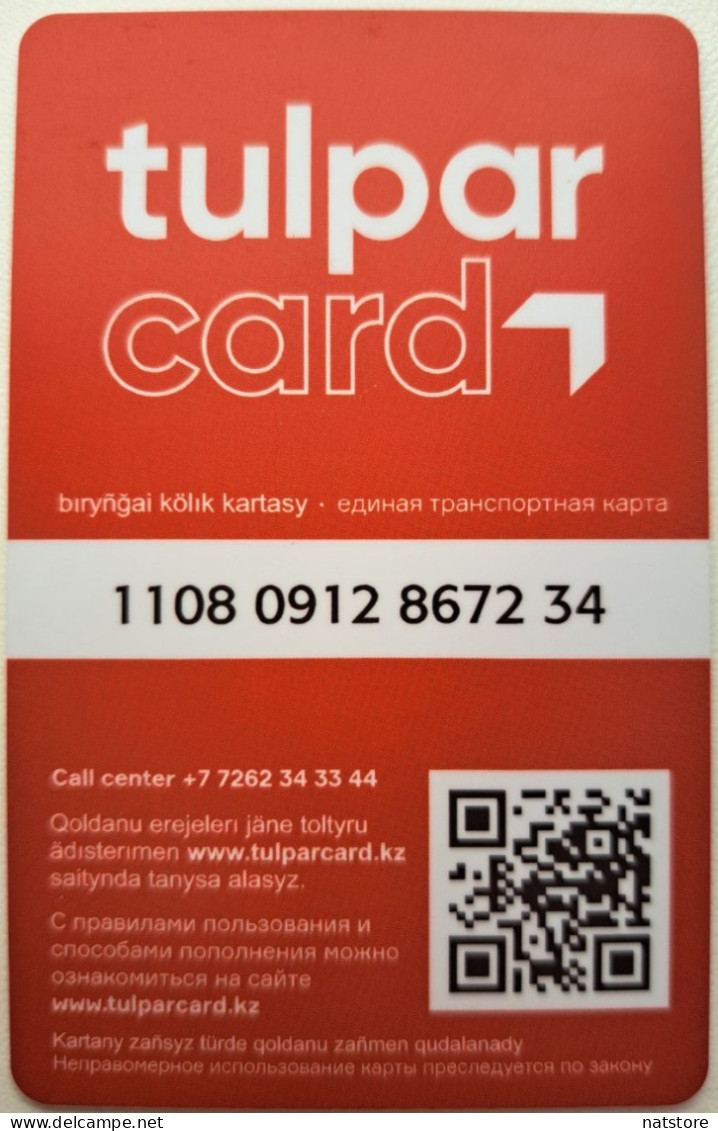 2024..KAZAKHSTAN..TRANSCARD..TULPAR CARD..SMART CARD FOR PUBLIC TRANSPORT..TARAZ - Altri & Non Classificati