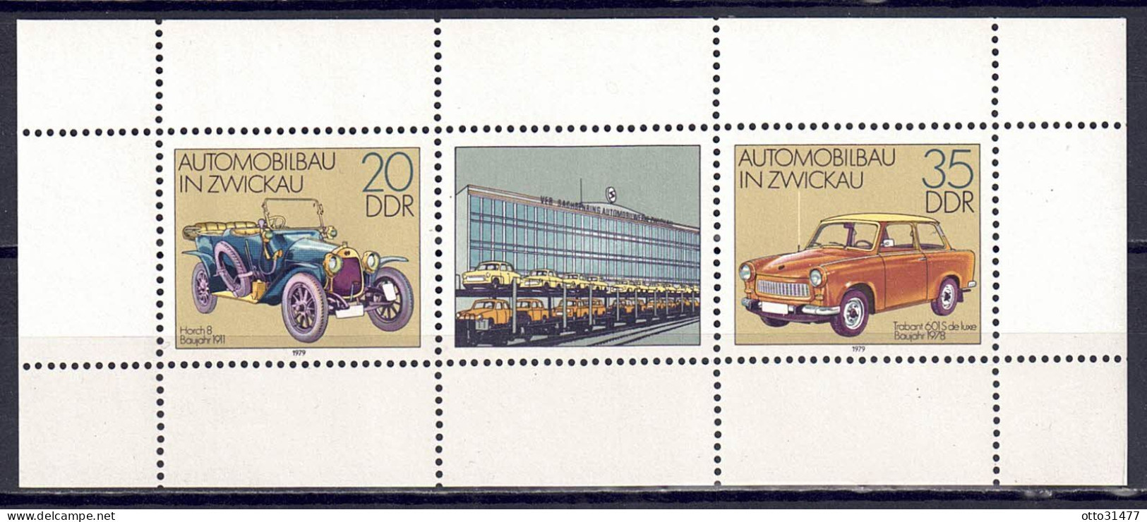 DDR 1979 - Automobilbau, Nr. 2412 - 2413 Im Kleinbogen, Postfrisch ** / MNH - 1971-1980