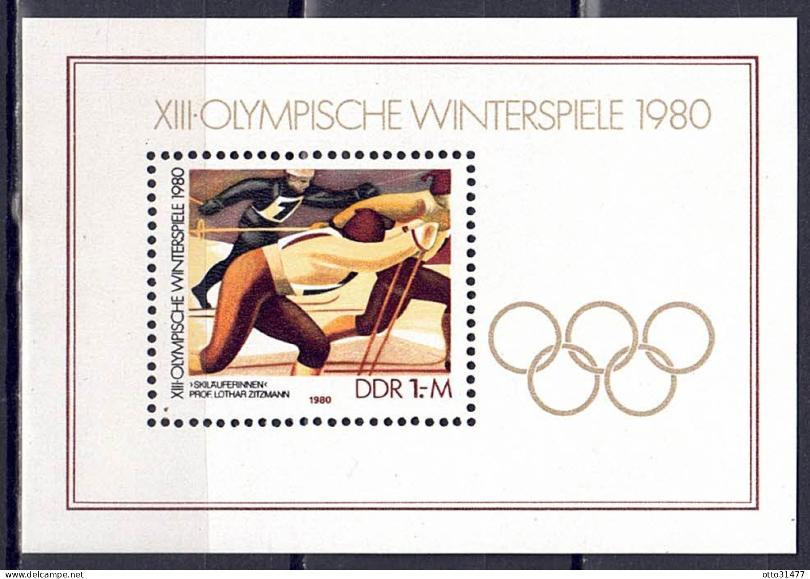 DDR 1980 - Olymp. Spiele, Block 57, Postfrisch ** / MNH - 1971-1980