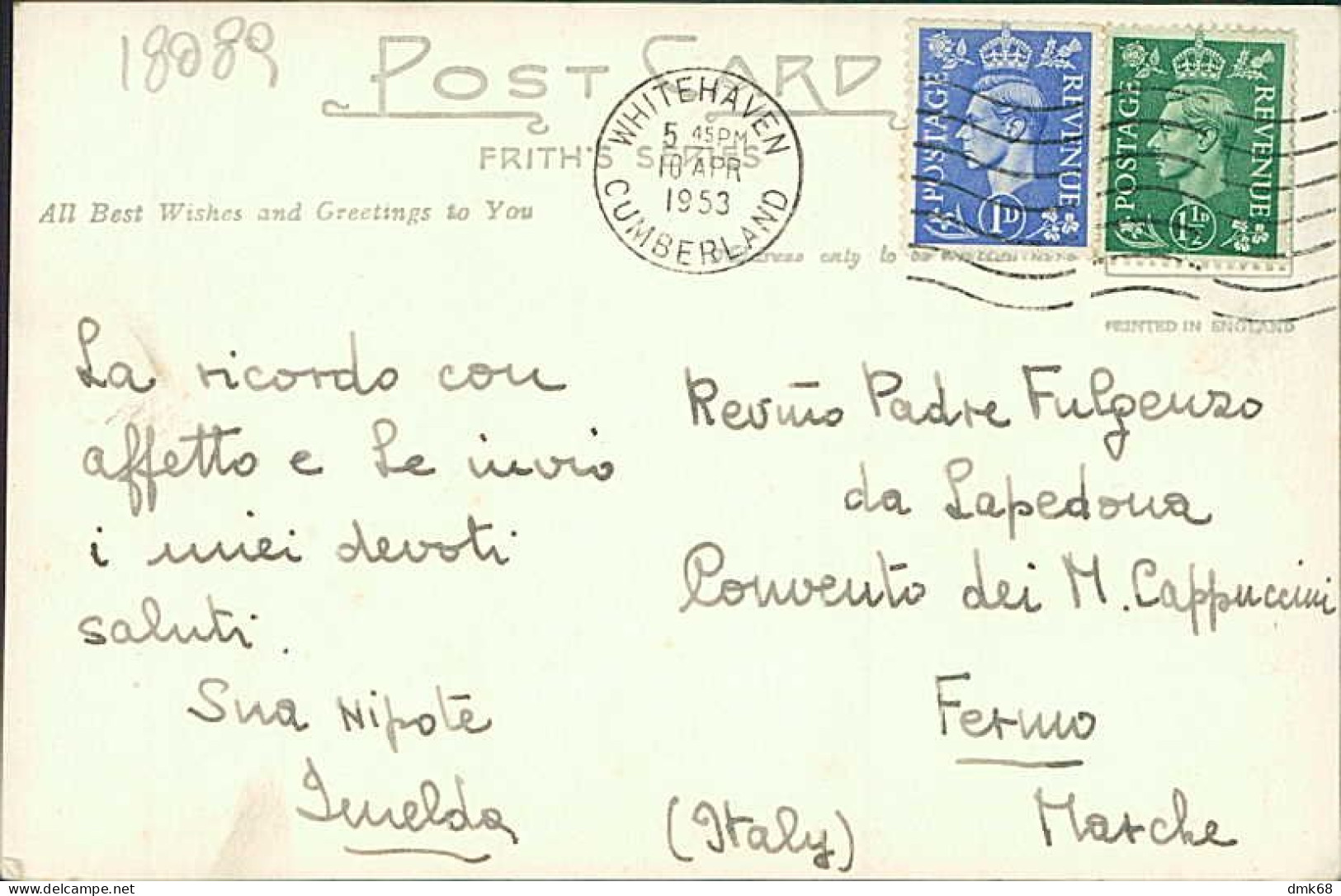 ENGLAND - WHN-I - KING STREET - WHITEHAVEN - MAILED 1953 (18089) - Autres & Non Classés