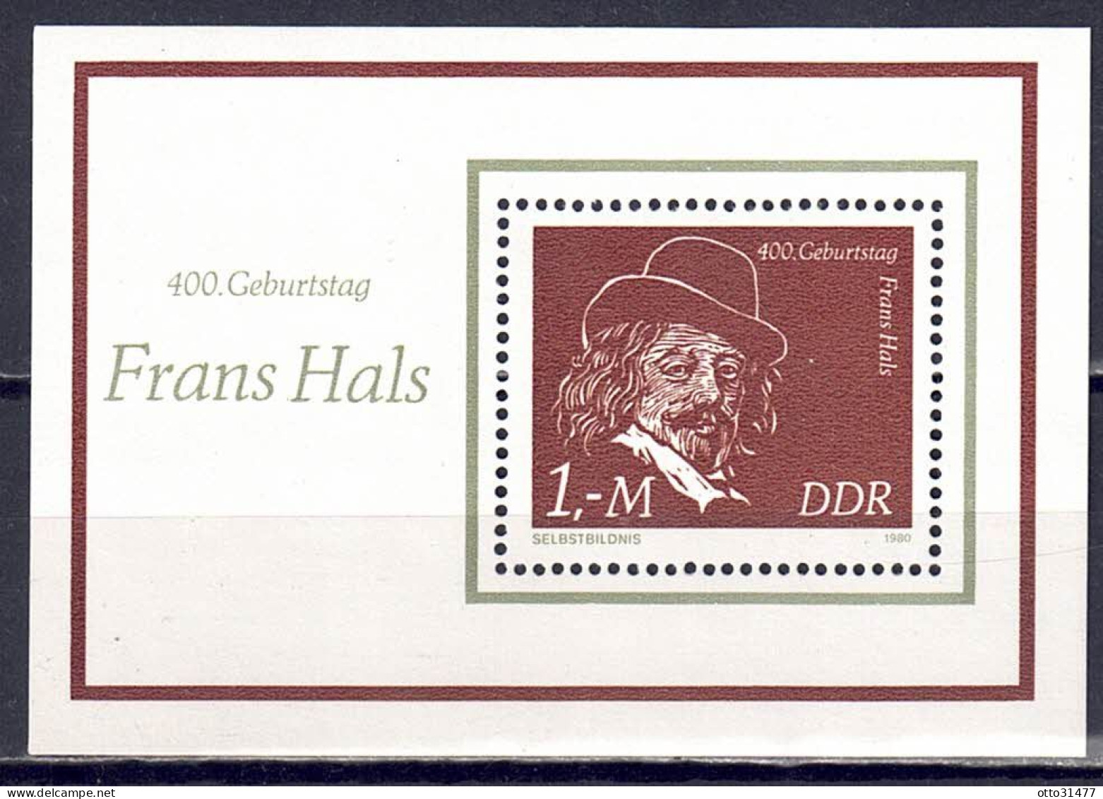 DDR 1980 - 400. Geb. Von Frans Hals, Block 61, Postfrisch ** / MNH - 1971-1980