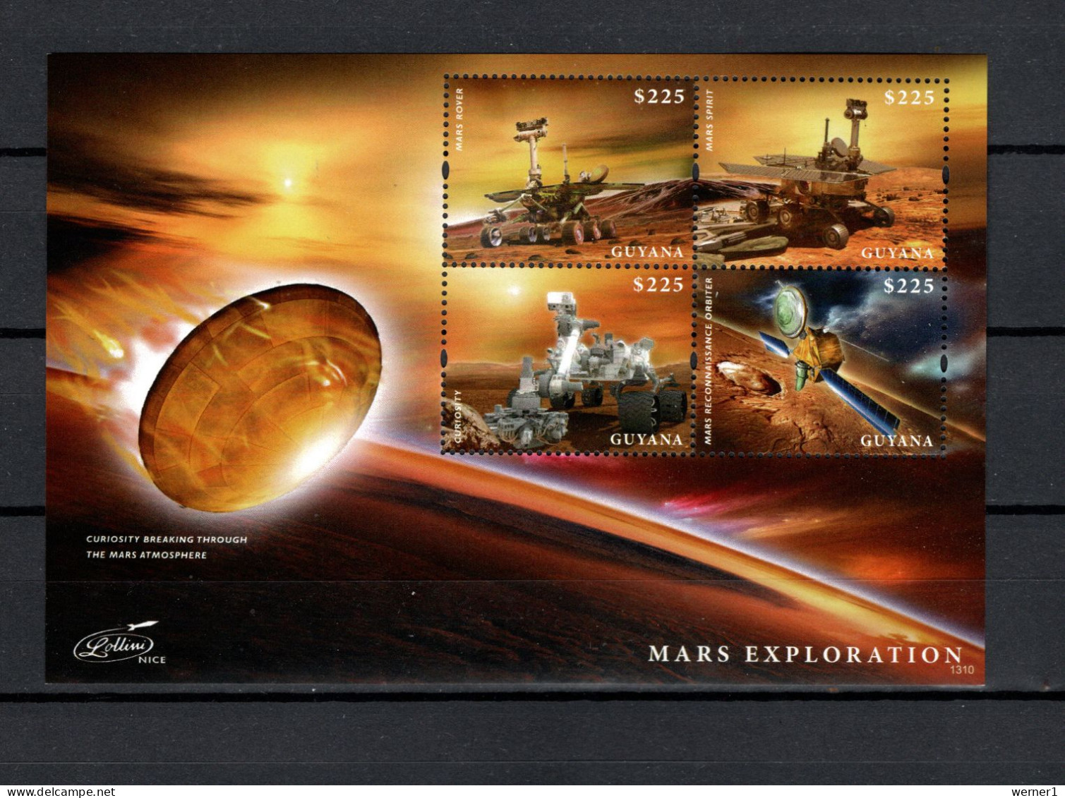 Guyana 2013 Space, Mars Exploration Sheetlet MNH - Südamerika