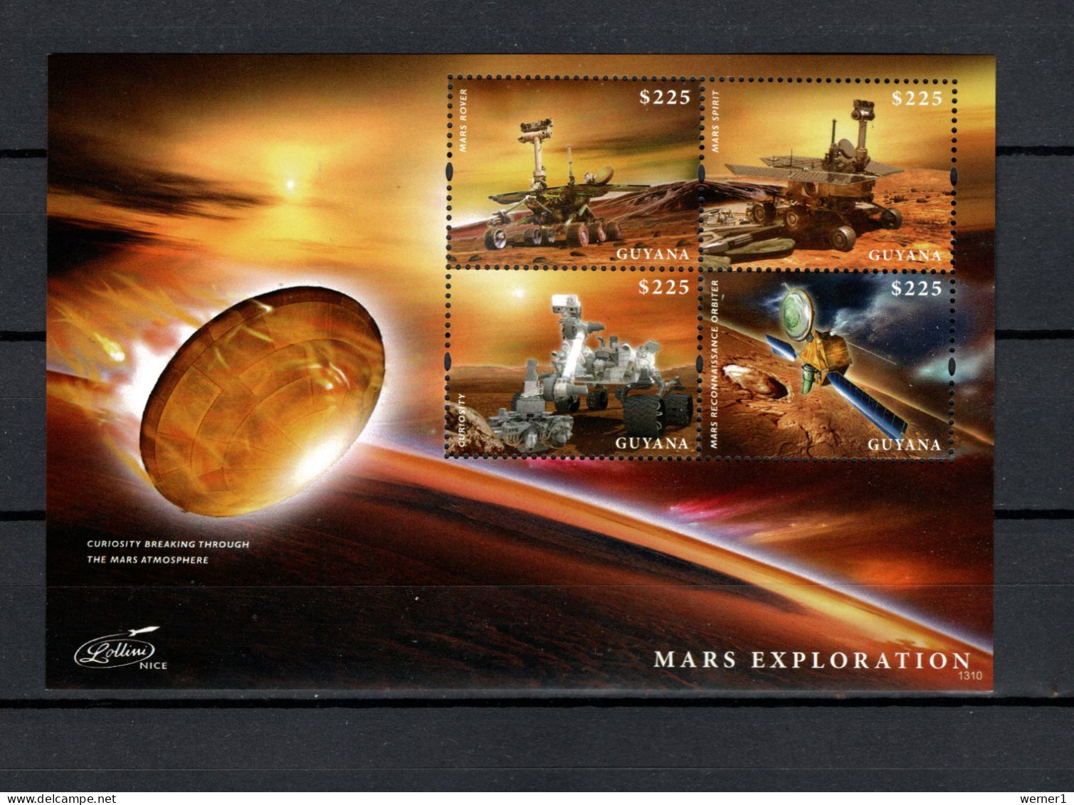 Guyana 2013 Space, Mars Exploration Sheetlet MNH - Amérique Du Sud